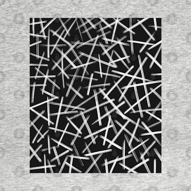 Monochrome Brush Strokes Pattern by OneThreeSix